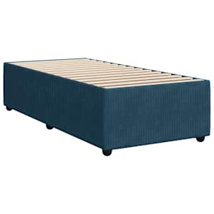 Box spring postel s matrací modrá 100 x 200 cm samet - obrázek 10