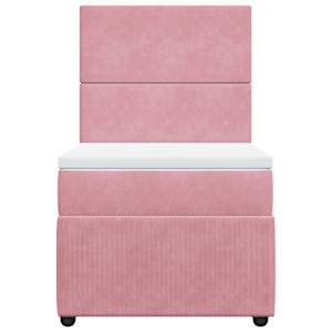 Box spring postel s matrací růžová 100x200 cm samet - obrázek 6