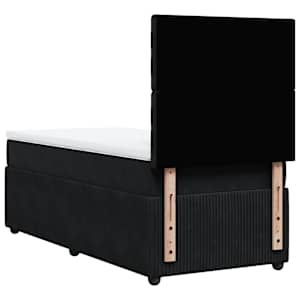 Box spring postel s matrací černá 100x200 cm samet - obrázek 8
