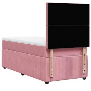 Box spring postel s matrací růžová 100x200 cm samet - obrázek 8