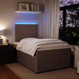 Box spring postel s matrací světle šedá 120x190 cm samet - obrázek 5