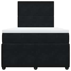 Box spring postel s matrací černá 120 x 190 cm samet - obrázek 6