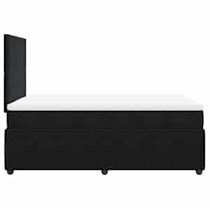 Box spring postel s matrací černá 120 x 190 cm samet - obrázek 7