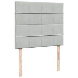 Box spring postel s matrací světle šedá 120x190 cm samet - obrázek 9