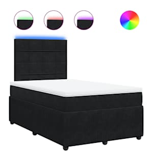 Box spring postel s matrací černá 120 x 190 cm samet - obrázek 2