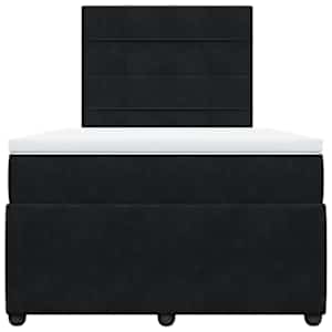 Box spring postel s matrací černá 120 x 190 cm samet - obrázek 6