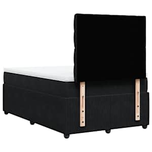 Box spring postel s matrací černá 120 x 190 cm samet - obrázek 8