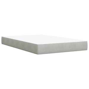 Box spring postel s matrací světle šedá 120x190 cm samet - obrázek 11