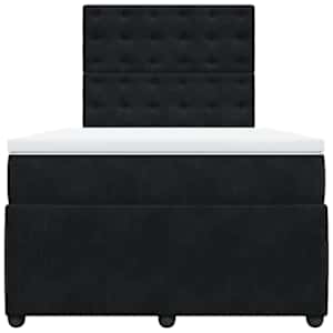 Box spring postel s matrací černá 120 x 190 cm samet - obrázek 6
