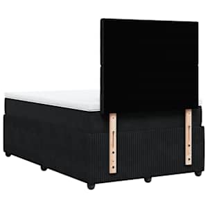 Box spring postel s matrací černá 120 x 190 cm samet - obrázek 8