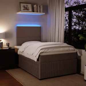 Box spring postel s matrací světle šedá 120 x 200 cm samet - obrázek 4