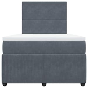Box spring postel s matrací tmavě šedá 120 x 200 cm samet - obrázek 6