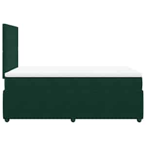 Box spring postel s matrací tmavě zelená 120 x 200 cm samet - obrázek 7
