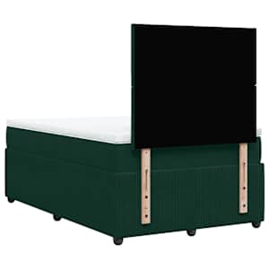 Box spring postel s matrací tmavě zelená 120 x 200 cm samet - obrázek 8