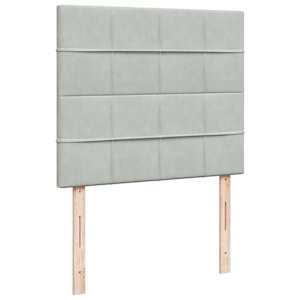 Box spring postel s matrací světle šedá 120 x 200 cm samet - obrázek 9