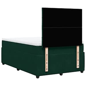 Box spring postel s matrací tmavě zelená 120 x 200 cm samet - obrázek 8