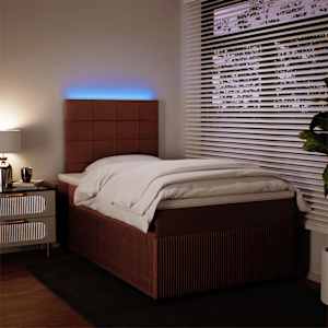 Box spring postel s matrací růžová 120 x 200 cm samet - obrázek 4