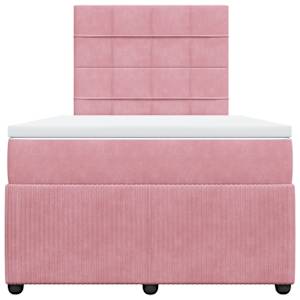 Box spring postel s matrací růžová 120 x 200 cm samet - obrázek 6