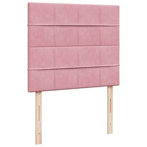 Box spring postel s matrací růžová 120 x 200 cm samet - obrázek 9