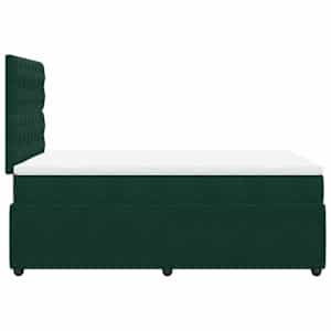 Box spring postel s matrací tmavě zelená 120 x 200 cm samet - obrázek 7