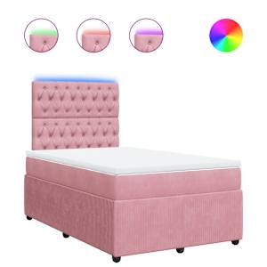 Box spring postel s matrací růžová 120 x 200 cm samet - obrázek 2