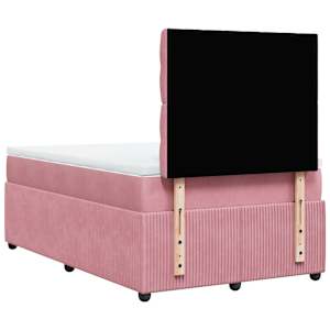 Box spring postel s matrací růžová 120 x 200 cm samet - obrázek 8