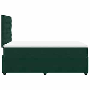 Box spring postel s matrací tmavě zelená 120 x 200 cm samet - obrázek 7