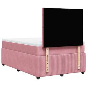 Box spring postel s matrací růžová 120 x 200 cm samet - obrázek 8