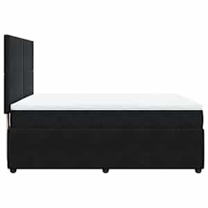 Box spring postel s matrací černá 140 x 190 cm samet - obrázek 7