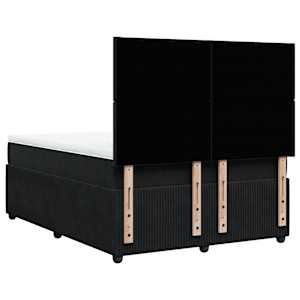 Box spring postel s matrací černá 140 x 190 cm samet - obrázek 8
