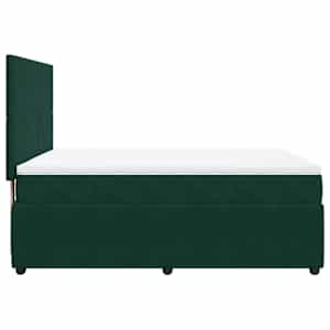 Box spring postel s matrací tmavě zelená 140x190 cm samet - obrázek 7