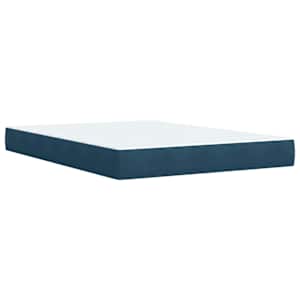 Box spring postel s matrací modrá 140 x 190 cm samet - obrázek 11