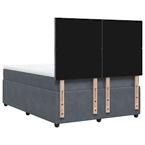 Box spring postel s matrací tmavě šedý 140 x 190 cm samet - obrázek 8