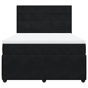 Box spring postel s matrací černá 140 x 190 cm samet - obrázek 6