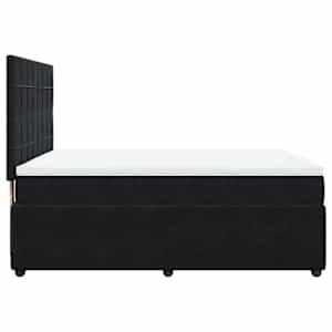 Box spring postel s matrací černá 140 x 190 cm samet - obrázek 7