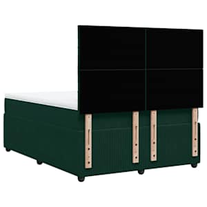 Box spring postel s matrací tmavě zelená 140x190 cm samet - obrázek 8