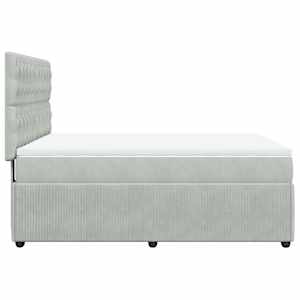 Box spring postel s matrací světle šedá 140x190 cm samet - obrázek 7