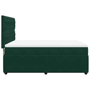 Box spring postel s matrací tmavě zelená 140x190 cm samet - obrázek 7