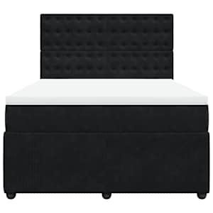 Box spring postel s matrací černá 140 x 190 cm samet - obrázek 6
