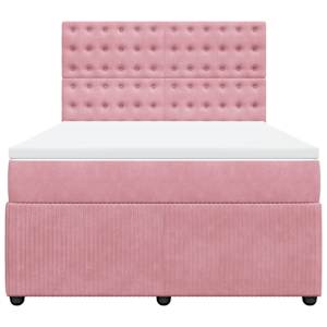 Box spring postel s matrací růžová 140x190 cm samet - obrázek 6