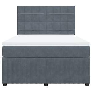 Box spring postel s matrací tmavě šedá 140x200 cm samet - obrázek 6