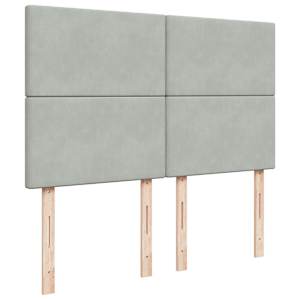 Box spring postel s matrací světle šedá 160x200 cm samet - obrázek 9