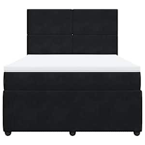 Box spring postel s matrací černá 160x200 cm samet - obrázek 6
