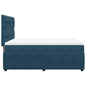 Box spring postel s matrací modrá 160 x 200 cm samet - obrázek 7