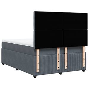 Box spring postel s matrací tmavě šedá 160x200 cm samet - obrázek 8