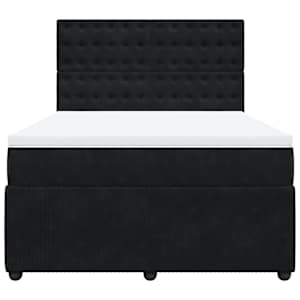 Box spring postel s matrací černá 160x200 cm samet - obrázek 6