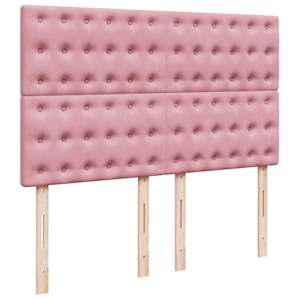 Box spring postel s matrací růžová 160x200 cm samet - obrázek 12