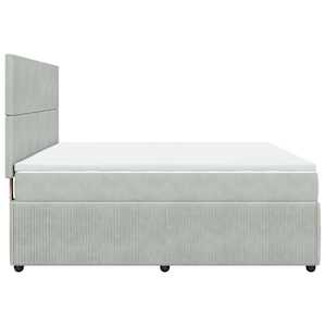 Box spring postel s matrací světle šedá 180x200 cm samet - obrázek 7