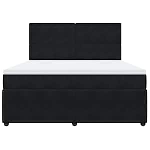 Box spring postel s matrací černá 180x200 cm samet - obrázek 6
