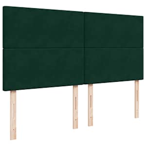 Box spring postel s matrací tmavě zelená 180x200 cm samet - obrázek 9